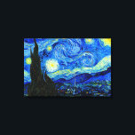 Starry Night by Van Gogh Triple Panel Kanvastryck<br><div class="desc">Vincent van Gogh - Starry Natt målade på St Remy,  Frankrike 1889. Högupplöst,  tresidig bra av teckningar. Den här bilden har förbättrats digitalt för att återställa den ursprungliga feta,  ljusa färger - en perfekt för vilken konst som helst älskare!</div>