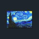 Starry Night by Van Gogh Triple Panel Kanvastryck<br><div class="desc">Vincent van Gogh - Starry Natt målade på St Remy,  Frankrike 1889. Högupplöst,  tresidig bra av teckningar. Den här bilden har förbättrats digitalt för att återställa den ursprungliga feta,  ljusa färger - en perfekt för vilken konst som helst älskare!</div>