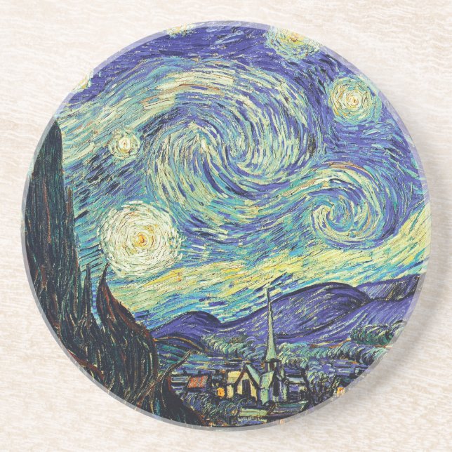 Starry Night by van Gogh Underlägg Sandsten (Framsidan)