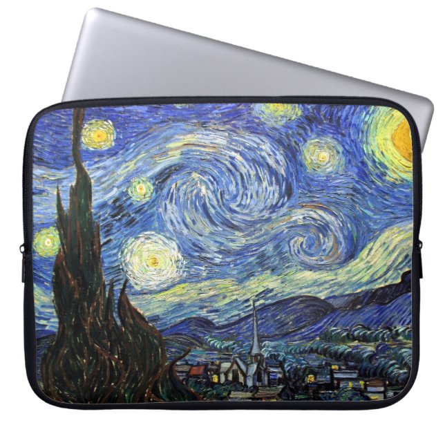 Starry Night by Vincent Van Gogh 1889 Laptop Sleeve (Framsidan)