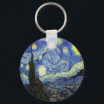 Starry Night by Vincent Van Gogh 1889 Nyckelring<br><div class="desc">Såvitt jag vet är dessa bilder offentliga och tros vara fria från använda utan restriktioner i USA. Kontakta mig om du upptäcker att någon av dessa bilder inte är i offentlig domän.</div>