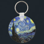 Starry Night by Vincent Van Gogh 1889 Nyckelring<br><div class="desc">Såvitt jag vet är dessa bilder offentliga och tros vara fria från använda utan restriktioner i USA. Kontakta mig om du upptäcker att någon av dessa bilder inte är i offentlig domän.</div>