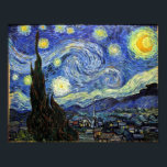 Starry Night by Vincent Van Gogh 1889 Poster<br><div class="desc">Såvitt jag vet är dessa bilder offentliga och tros vara fria från använda utan restriktioner i USA. Kontakta mig om du upptäcker att någon av dessa bilder inte är i offentlig domän.</div>