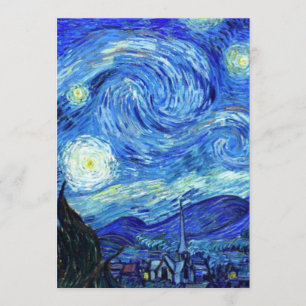 Starry Night by Vincent Van Gogh Inbjudningar
