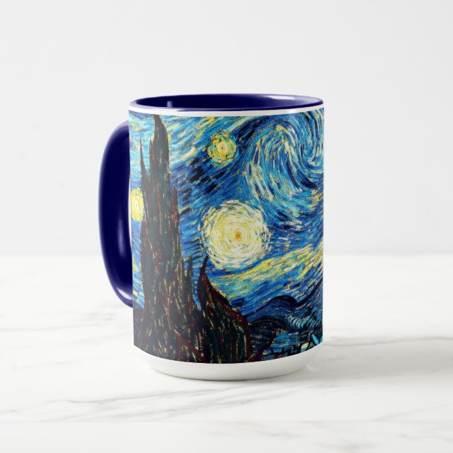 Starry Night by Vincent van Gogh Mugg (Framsida vänster)