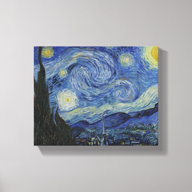Starry Night Canvas Painting av Vincent Van Gogh (Framsida)