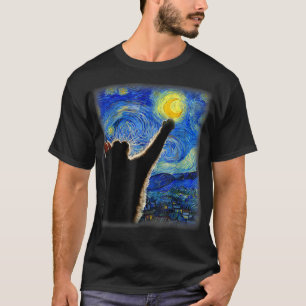 Starry Night Cat, Cat Mamma, Cat Pappa, Cat Lover, T Shirt