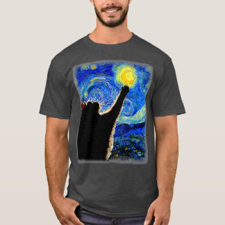 Starry Night Cat Van Gogh Cat Lover Cat Mamma Ca T Shirt