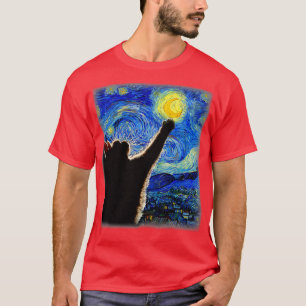 Starry Night Cat Van Gogh Cat Lover Cat Mamma Ca T Shirt