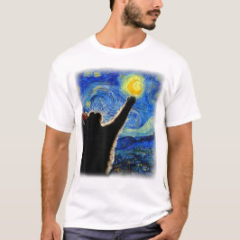 Starry Night Cat, Van Gogh Cat Lover Cat Pappa Mam T Shirt