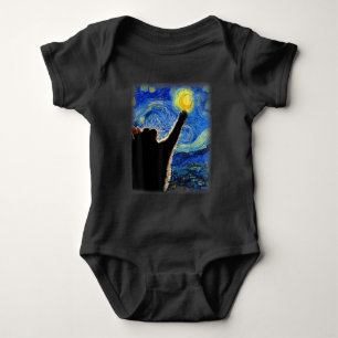 Starry Night Cat, Van Gogh Cat Lover Cat Pappa Mam T Shirt
