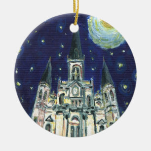 Starry Night Cathedral Julgransprydnad Keramik
