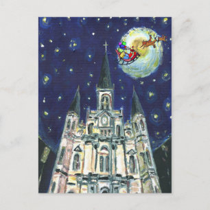 Starry Night Cathedral, santasleigh Helg Vykort