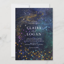 Starry Night Celestial Galaxy Bröllop