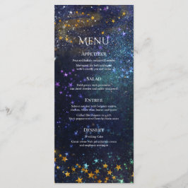Starry Night Celestial Galaxy Bröllop Meny