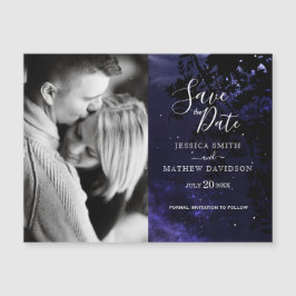 Starry Night Celestial Save Date Photo Magnet