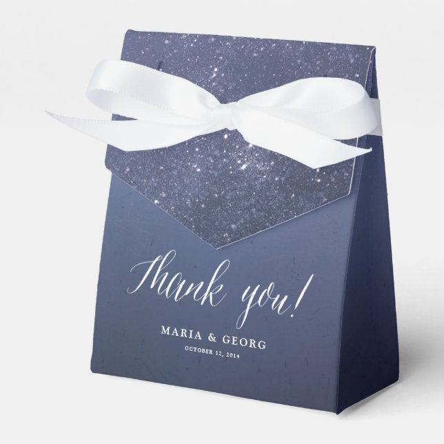 Starry Night Celestial Star Wedding Favor Boxes Presentaskar (Framsidan Sidan)