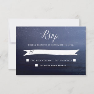Starry Night Celestial Stars Bröllop OSA Card Kort