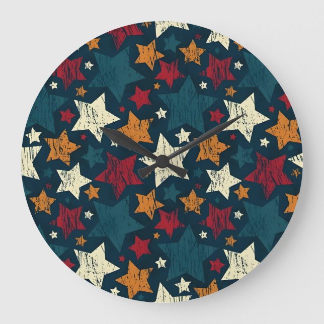 Starry Night Chaos Stor Klocka (Framsida)