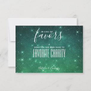 Starry Night Charity in Lieu of Favors Bröllop