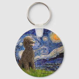 Starry Night - Chocolate St. Pudel Nyckelring