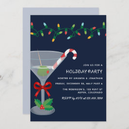 Starry Night Christmas Holiday Cocktail Party Inbjudningar