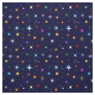 Starry Night Colorful Mönster Tyg