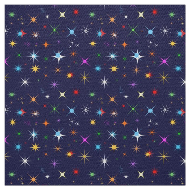 Starry Night Colorful Mönster Tyg (Provkarta)