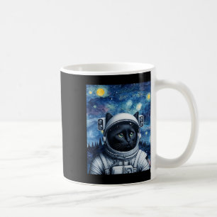 Starry Night Cosmic Cat Astronaut Art Kaffemugg