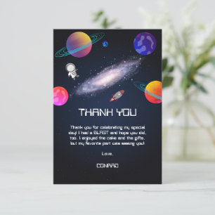 Starry Night Cosmic Quest Birthday Tack Kort