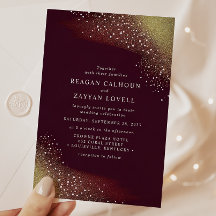 Starry Night Deep Crimson Bröllop