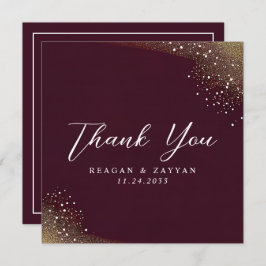 Starry Night Deep Crimson Bröllop Tack Kort