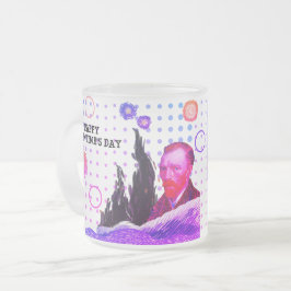STARRY NIGHT editable fluorescent valentine violet Frostad Glasmugg