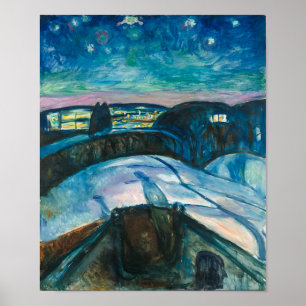 Starry Night   Edvard Munch   Poster
