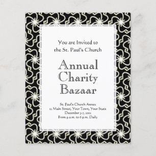 Starry Night Elegant Art Deco Starburst Mönster Flygblad