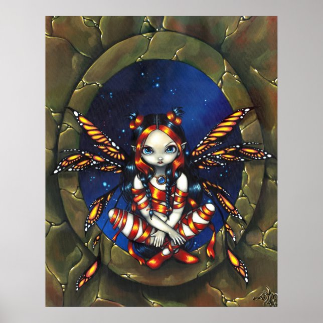 Starry Night Fairy gothys fantasyart Skriv ut Poster (Framsidan)