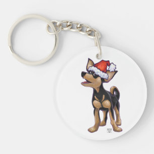 Starry Night Festive Chihuhua i Santa Hat