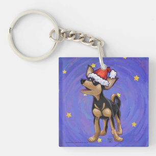 Starry Night Festive Chihuhua i Santa Hat