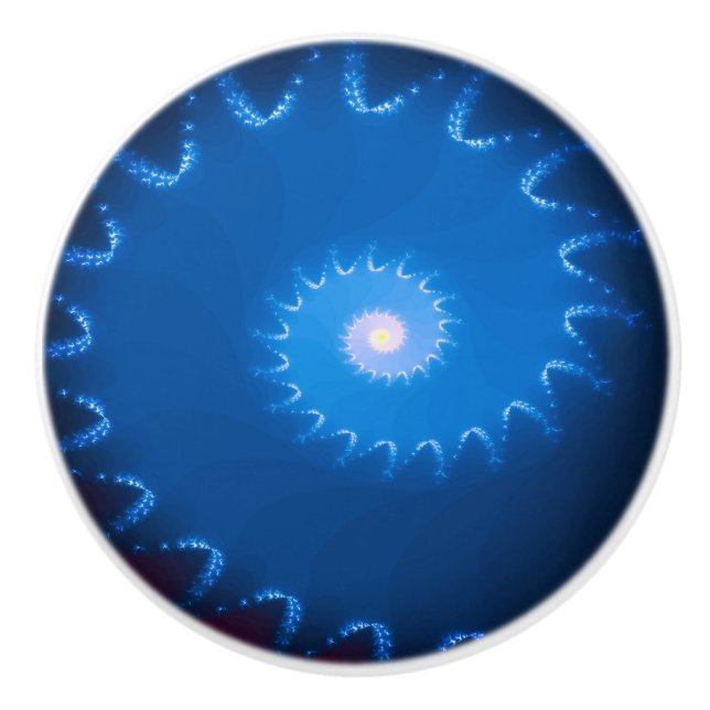 Starry Night Fractal Ceramic Knob Knopp (Framsidan)