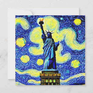 Starry Night Frihetsgudinnan New York