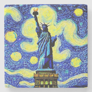 Starry Night Frihetsgudinnan New York Stenunderlägg