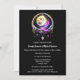 Starry night fullt stjärnor 3D celestial chic Inbjudningar