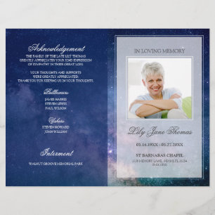 Starry Night Funeral Program I lagringsminne