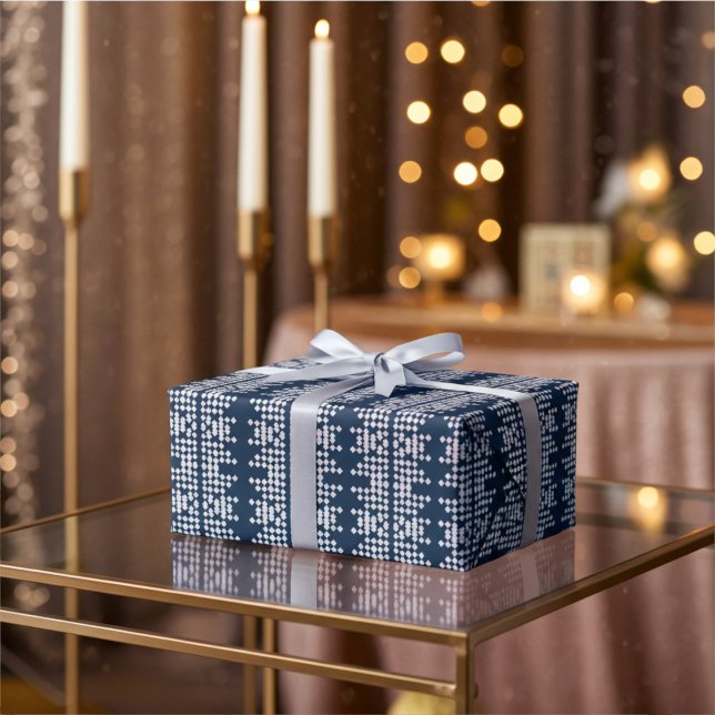 Starry Night - Futuristiska Navy Blue Tillfällen Presentpapper (Anniversaries, Holidays, Special Celebrations)