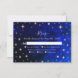 Starry Night Galaxy Bröllop OSA Kort