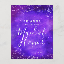 Starry Night Galaxy, kommer du att vara min Maid o Inbjudningar