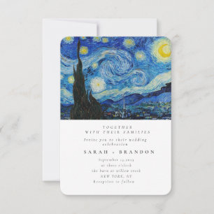 Starry Night Gamla bröllopsinbjudan Inbjudningar