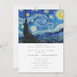 Starry Night Gamla bröllopsinbjudan Inbjudningar