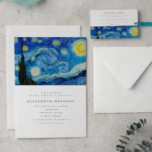 Starry Night Gamla bröllopsinbjudan Inbjudningar