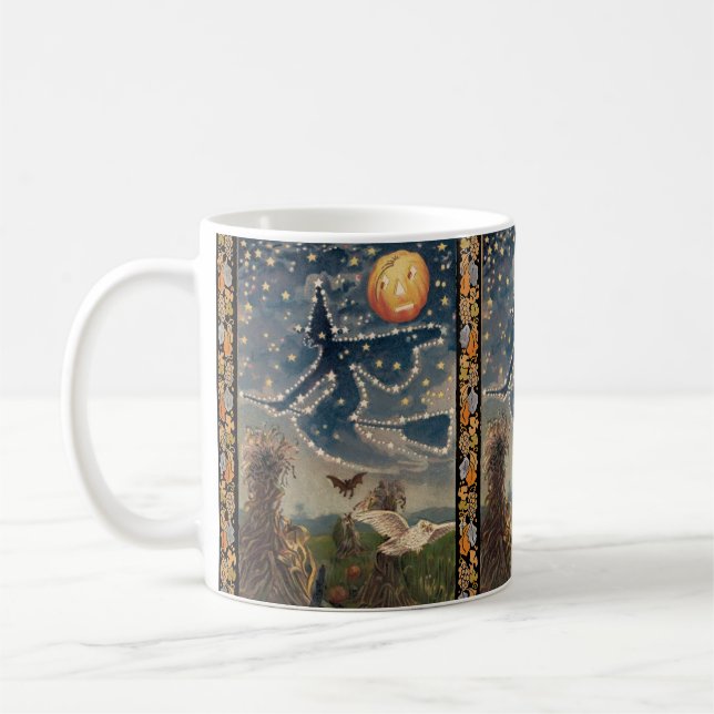 Starry Night Halloween | Enkel Kaffemugg (Vänster)